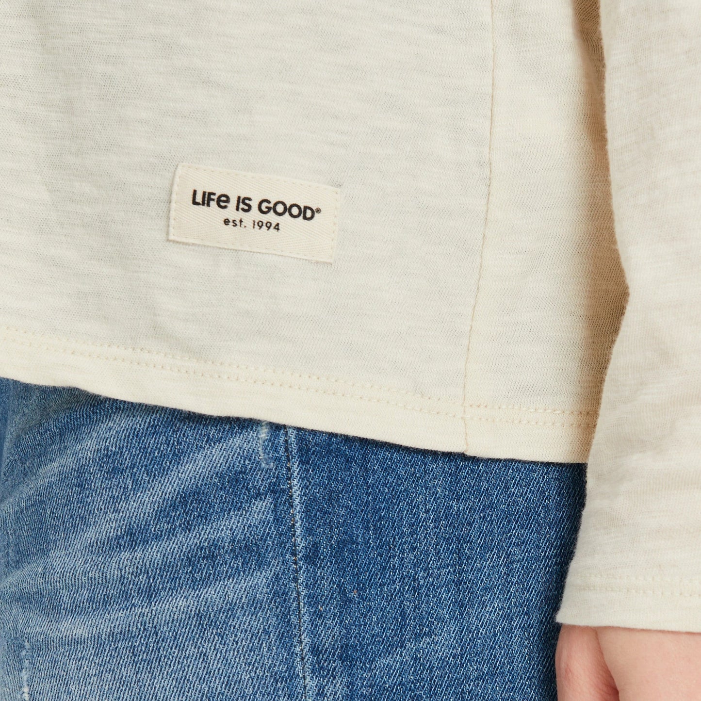 Women's Mushroom Garden Long Sleeve Slub Easy Fit Tee