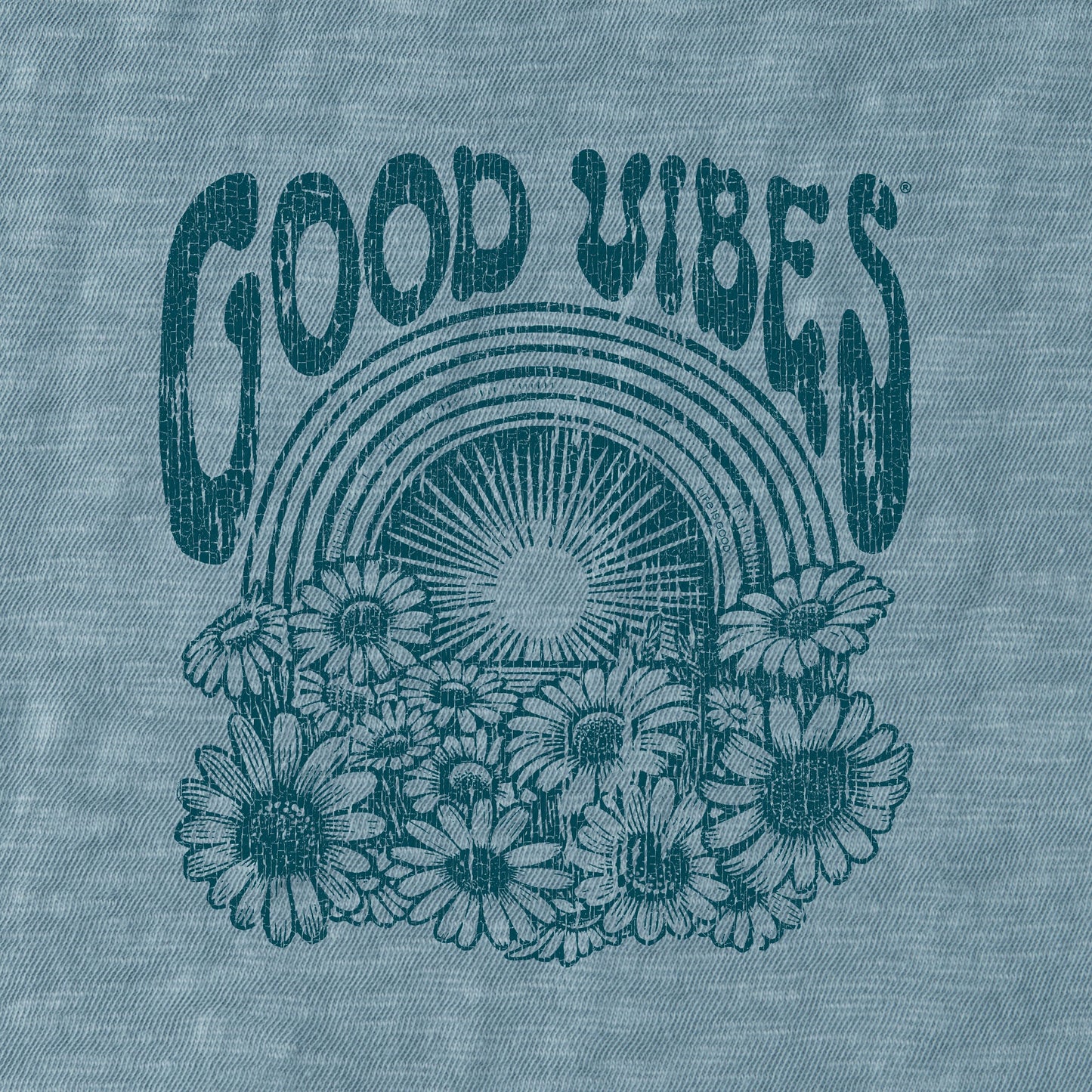 Women's Good Vibes Flowers Slub Easy Fit Tank