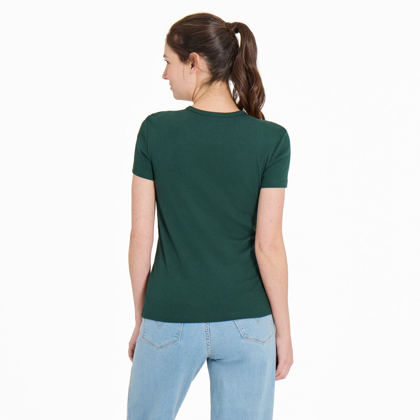 Women's Solid Modal Ribbed Tee