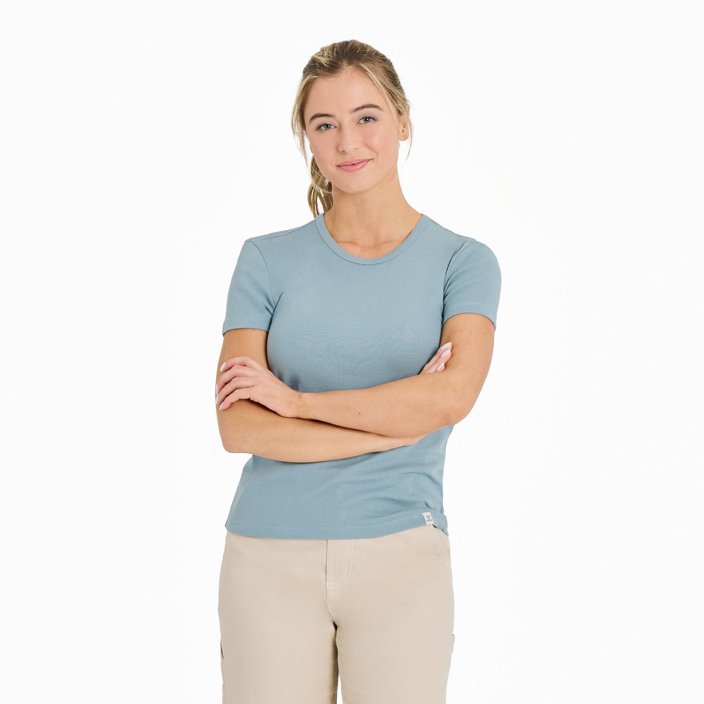 Women's Solid Modal Ribbed Tee