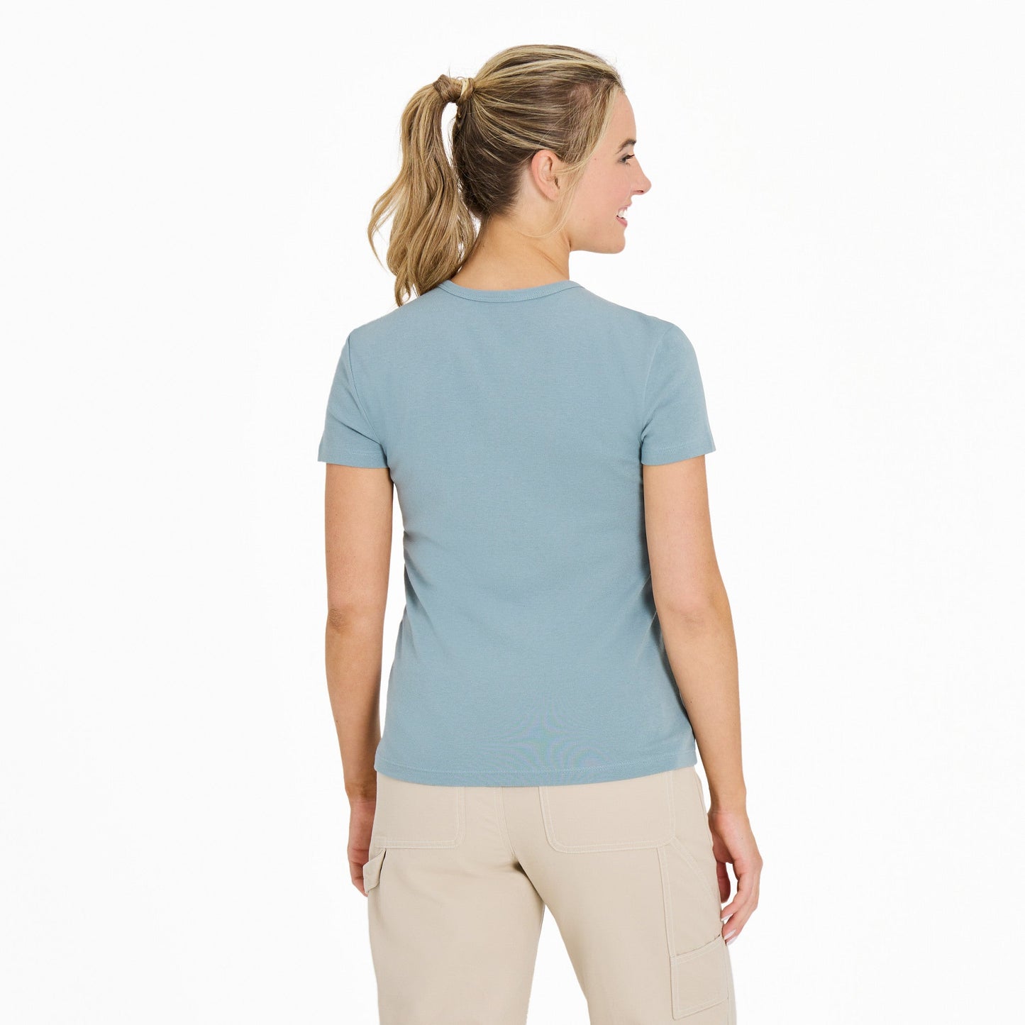 Women's Solid Modal Ribbed Tee