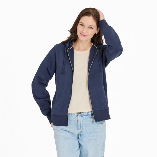 Women's Crafty LIG Stacked Good Vibes Fleece Zip Hoodie