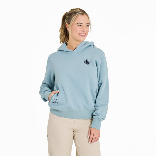 Women's Crafty Forest Good Vibes Fleece Hoodie