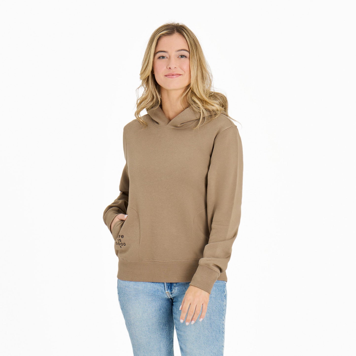 Women's Crafty LIG Stacked Good Vibes Fleece Hoodie