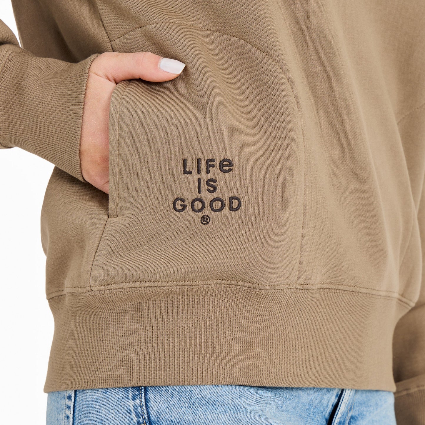 Women's Crafty LIG Stacked Good Vibes Fleece Hoodie