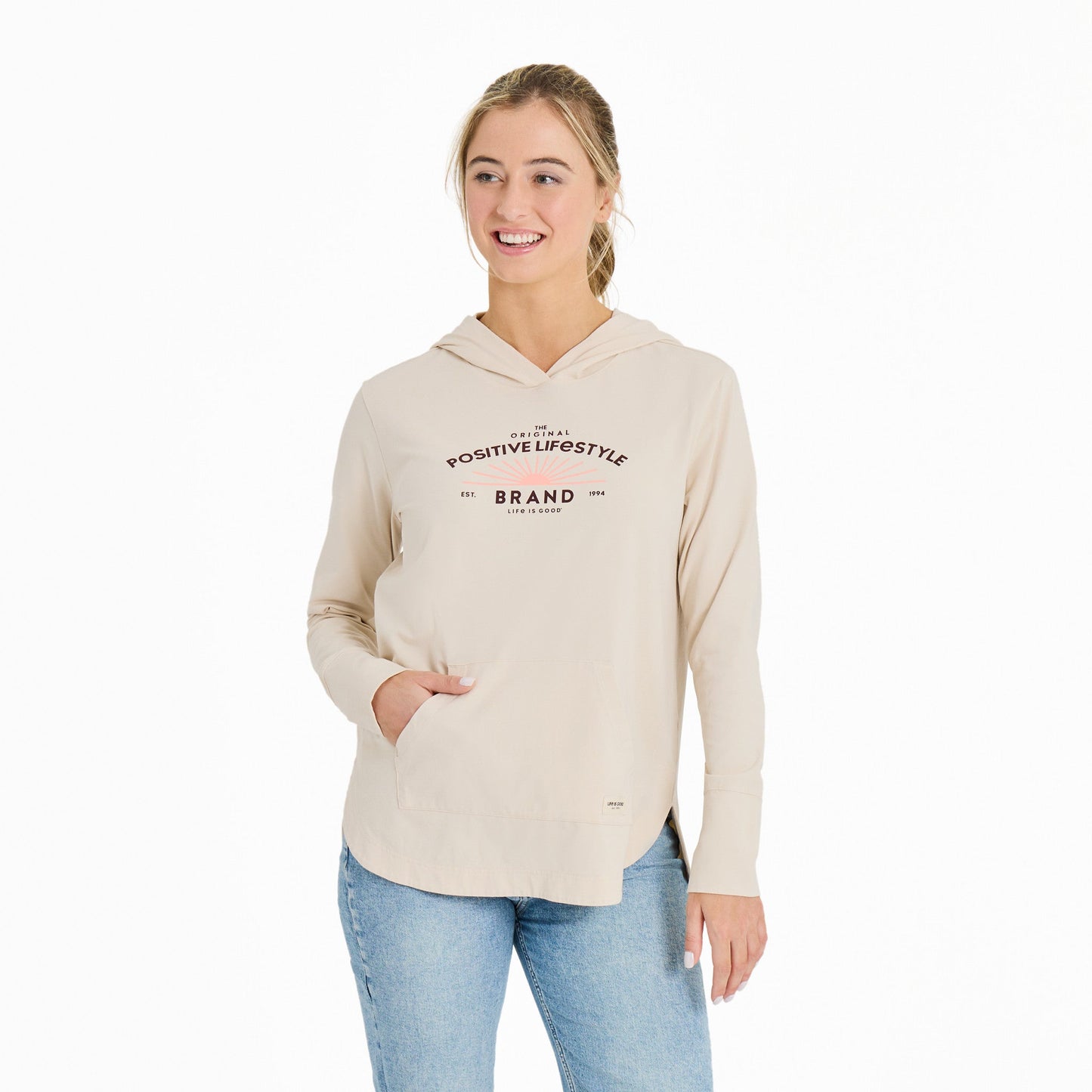 Women's Crafty Positive Lifestyle Sun Crusher-FLEX Hoodie Tunic