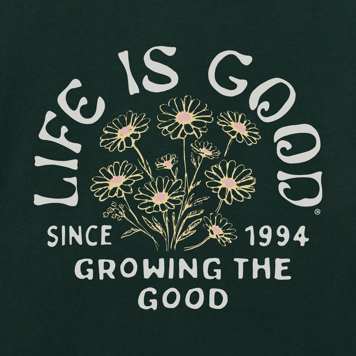 Women's Growing the Good Daisies Crusher-FLEX Hoodie Tunic