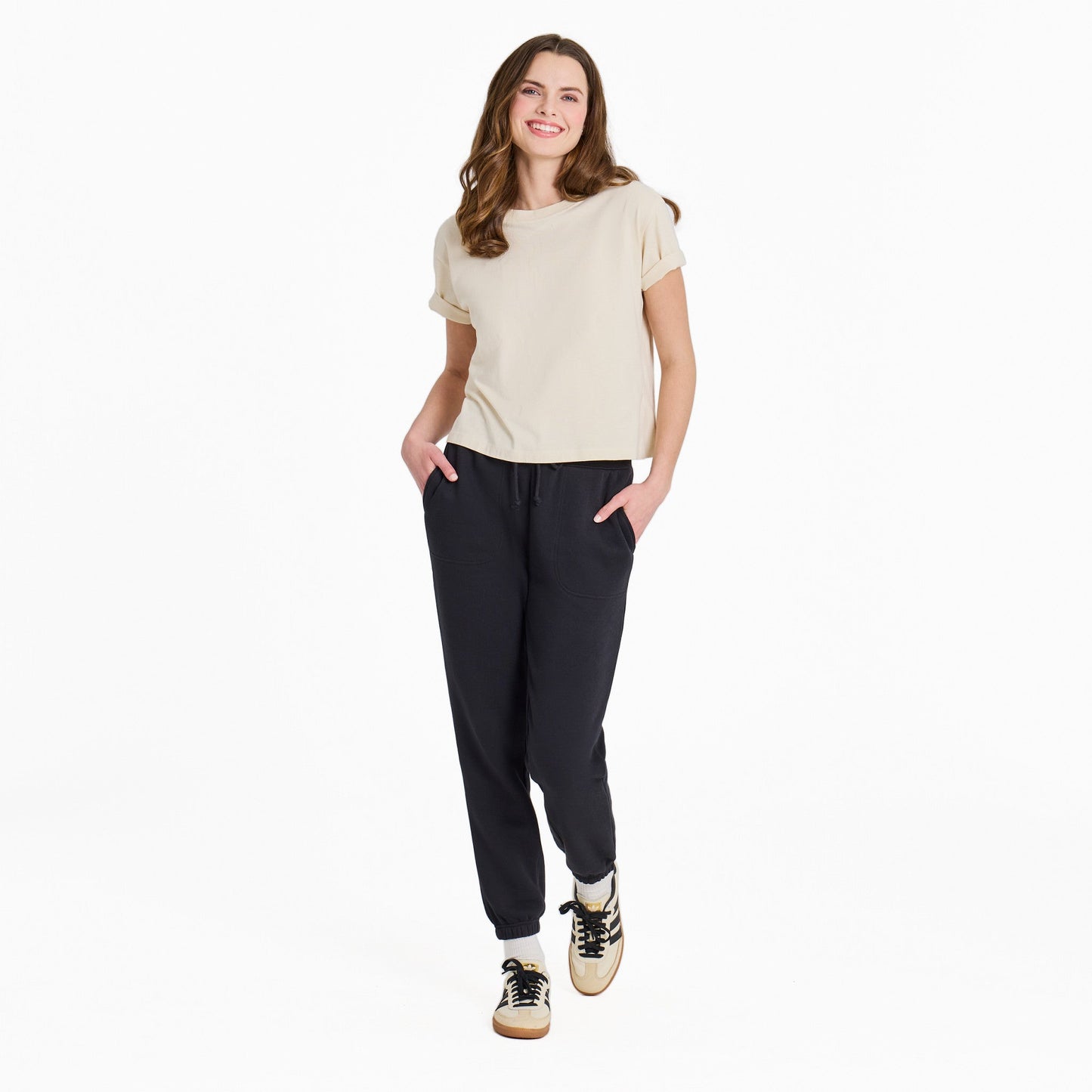 Women's Solid Good Vibes Fleece Jogger