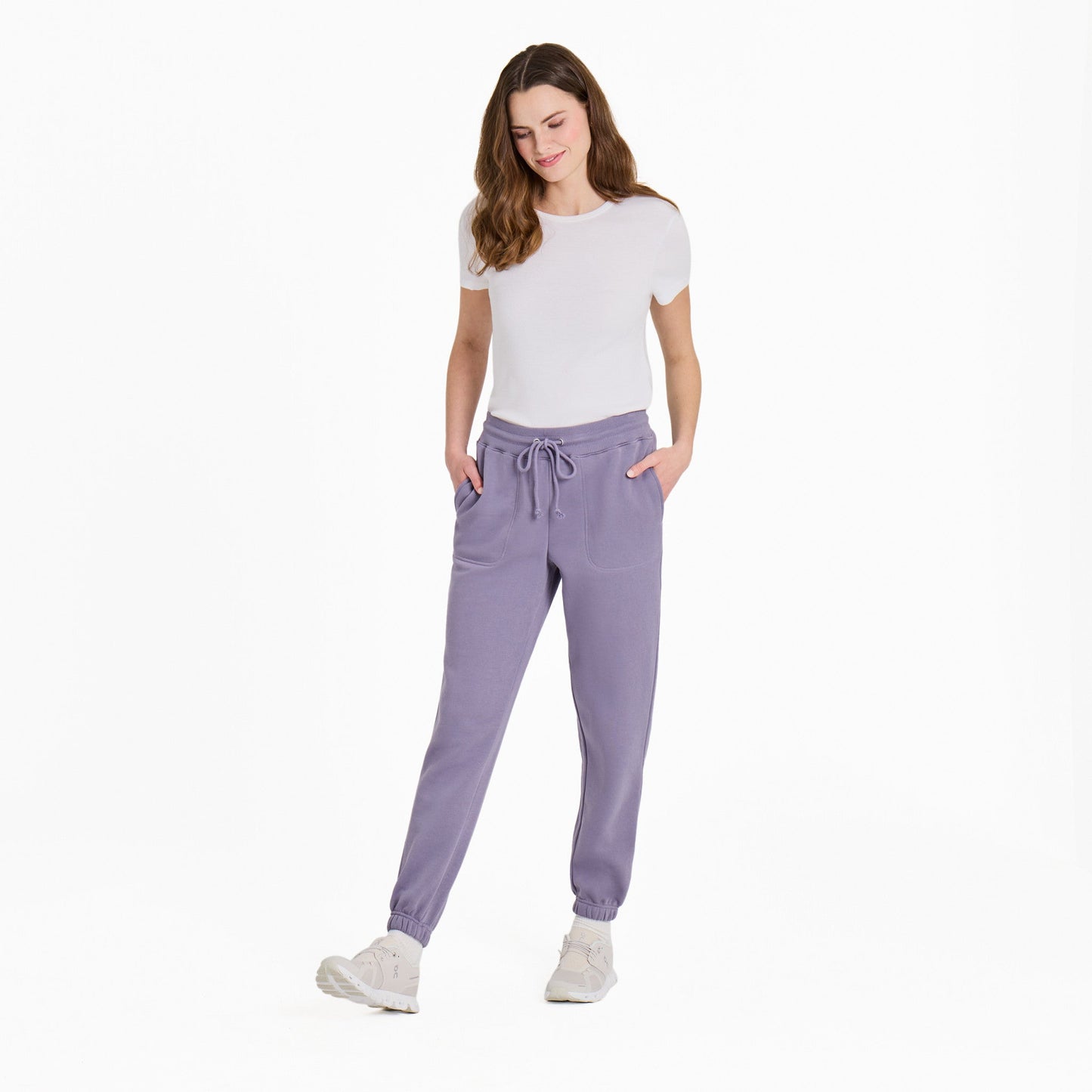 Women's Solid Good Vibes Fleece Jogger