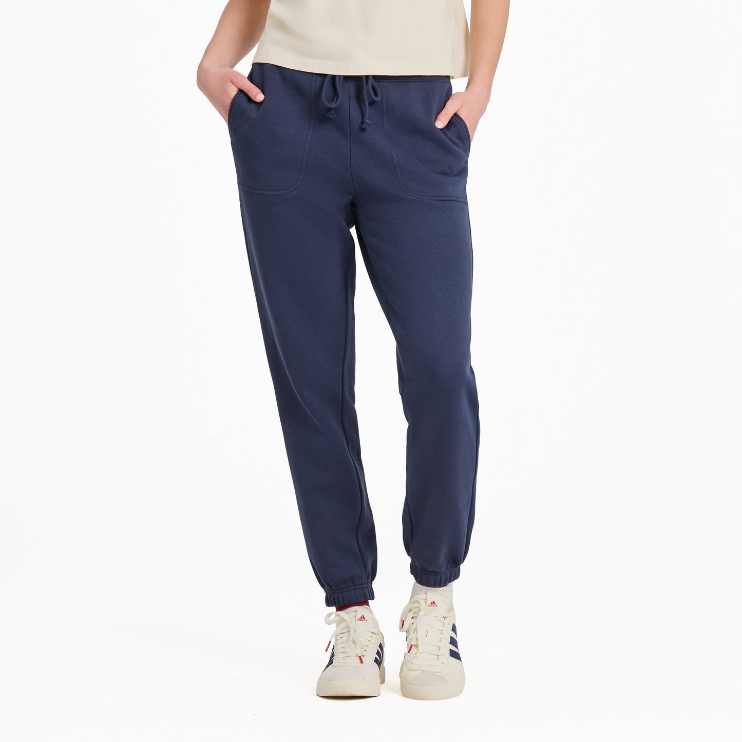 Women's Solid Good Vibes Fleece Jogger