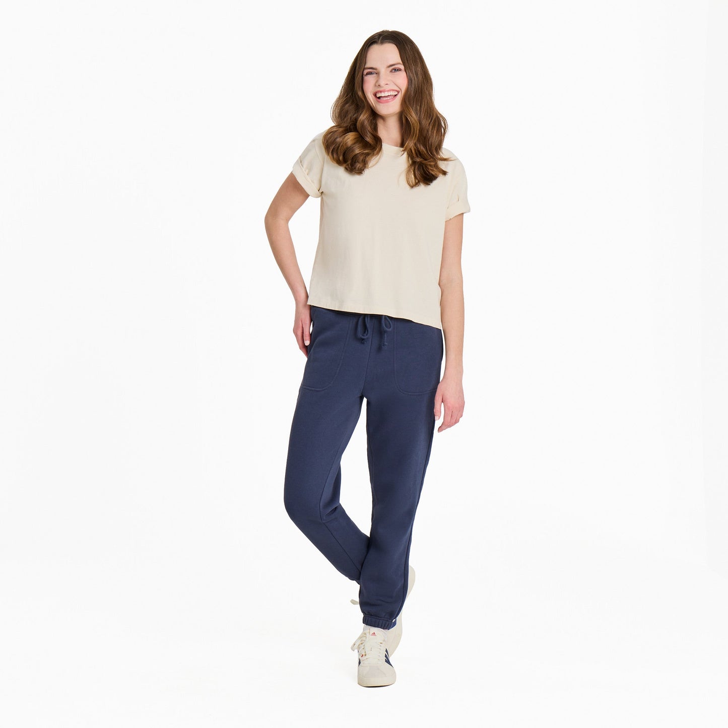 Women's Solid Good Vibes Fleece Jogger