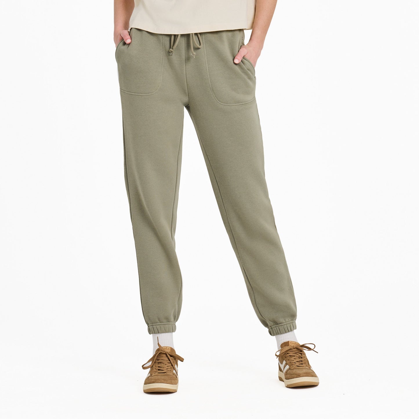 Women's Solid Good Vibes Fleece Jogger