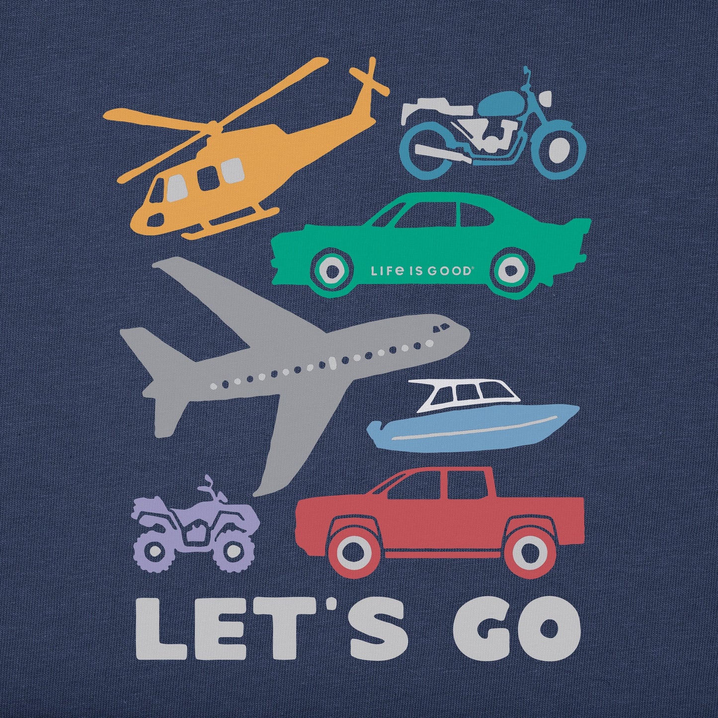 Kids Let's Go Vehicles Short Sleeve Crusher Tee