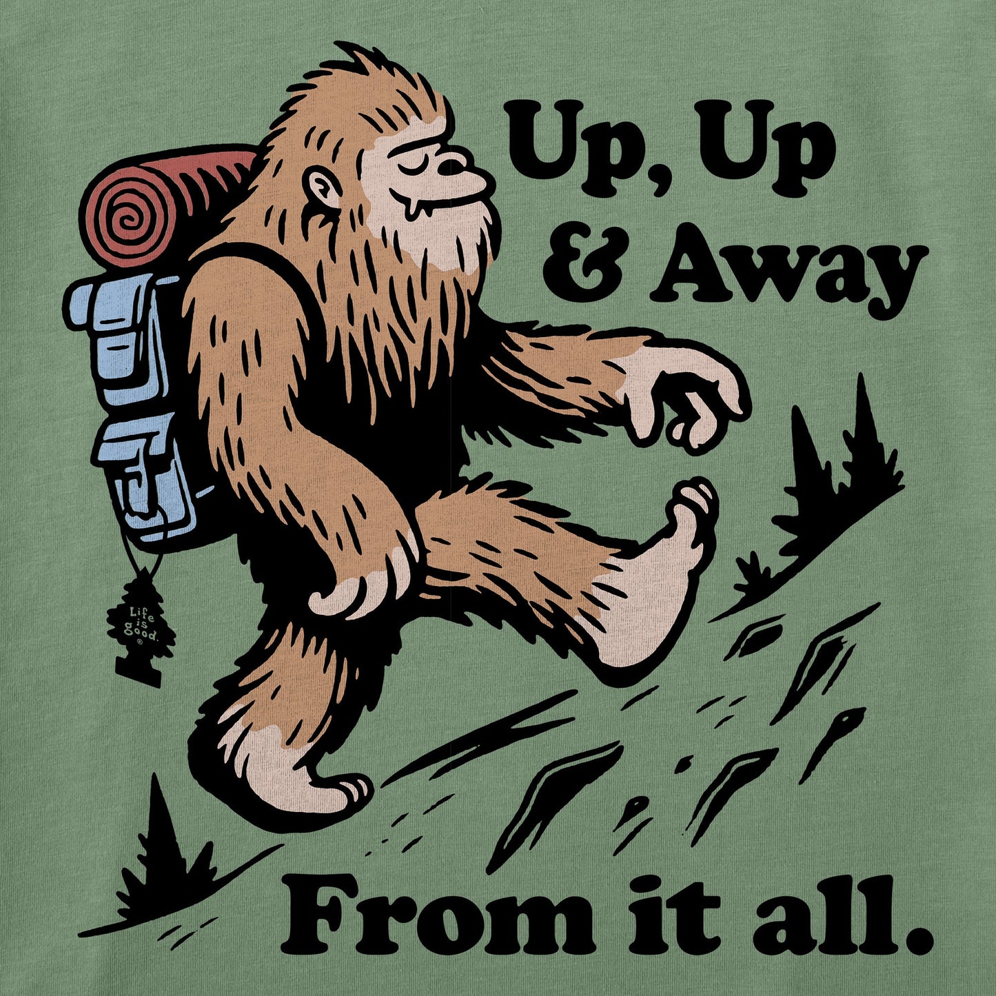 Kids Up Up & Away Bigfoot Short Sleeve Crusher Tee