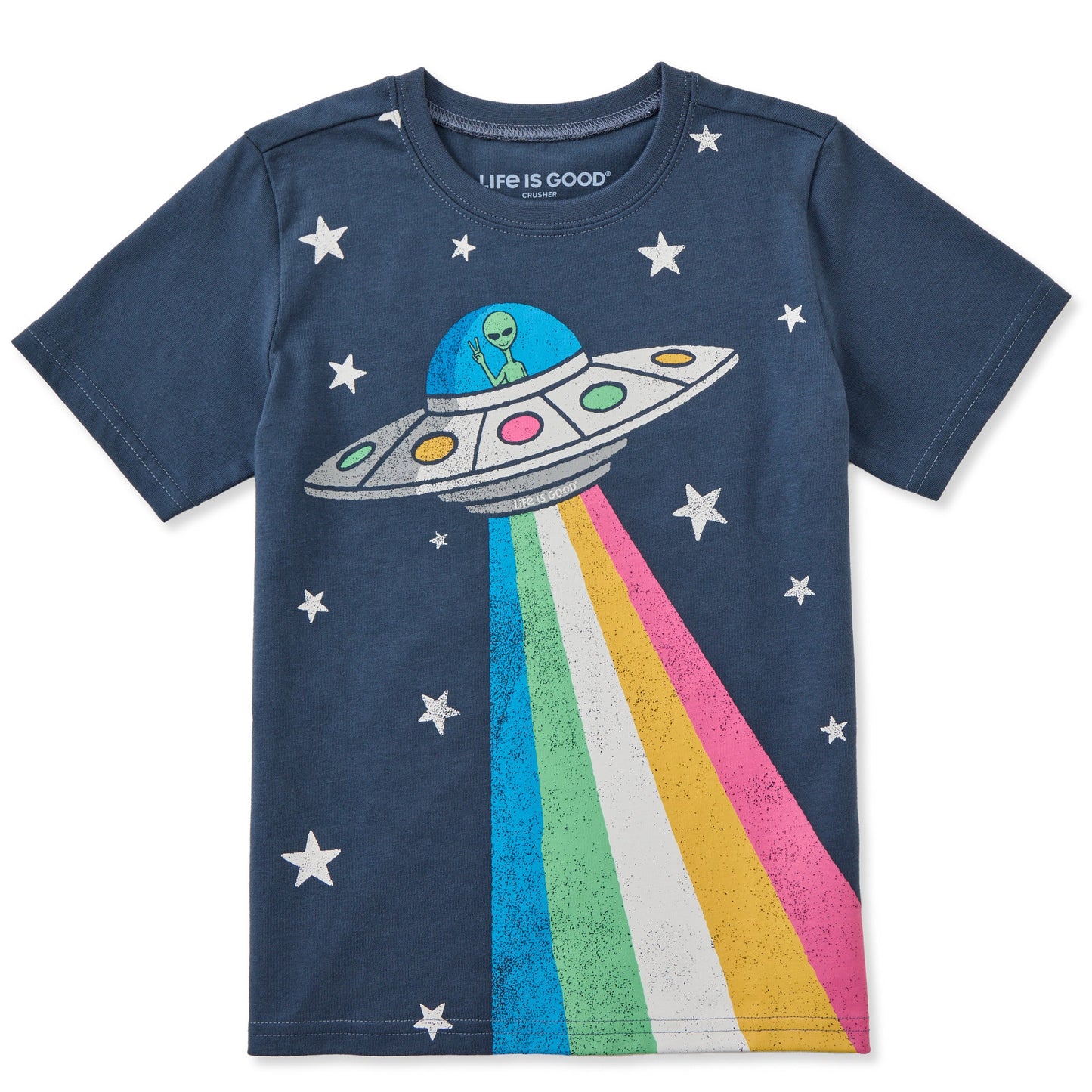 Kids Space Alien Short Sleeve Crusher Tee
