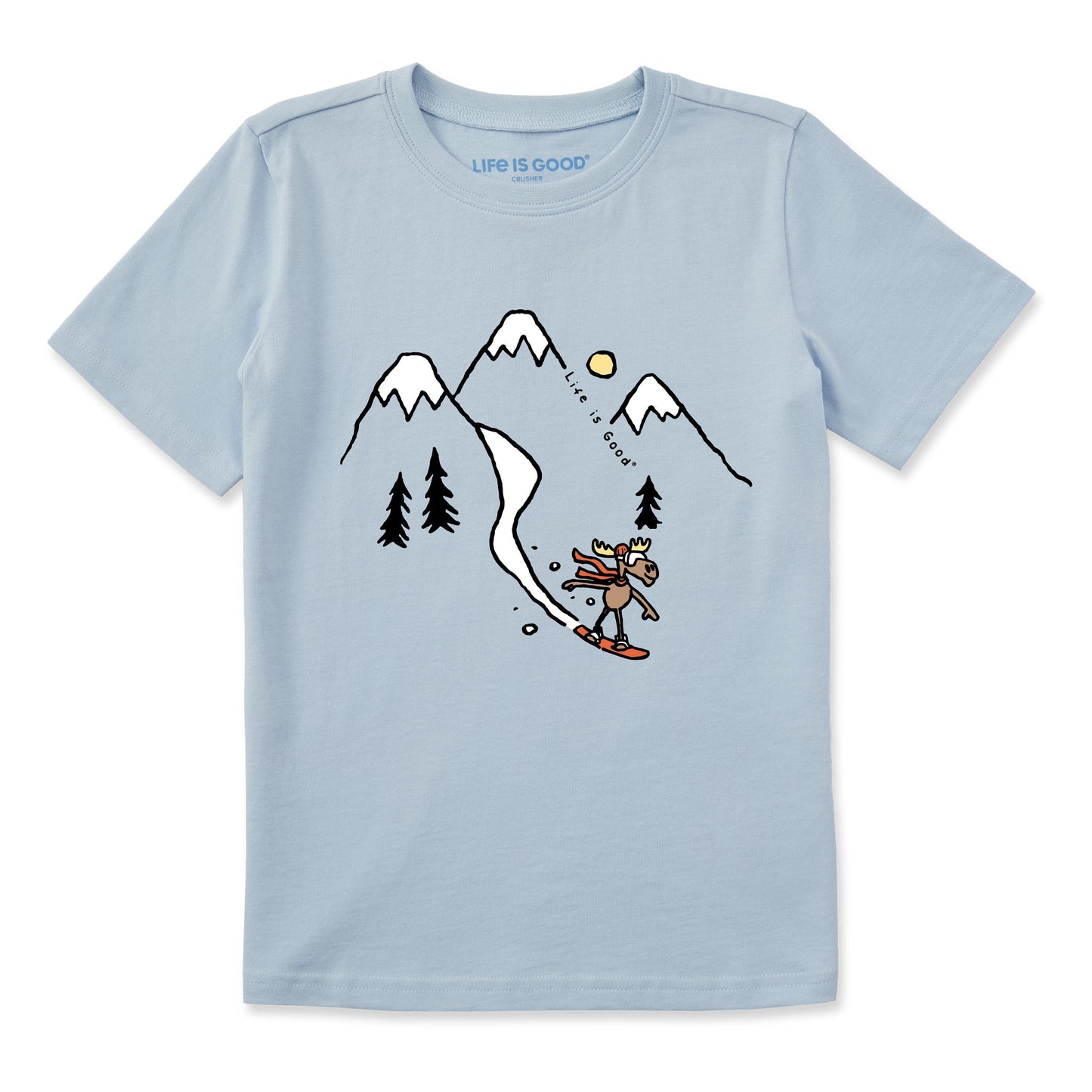 Kids Moose Snowboard Vista Short Sleeve Crusher Tee