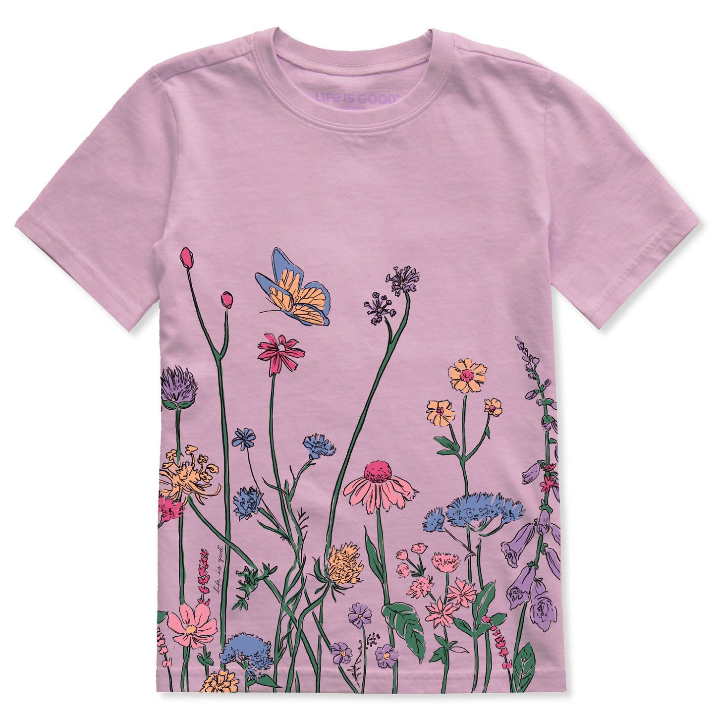 Kids Wildflower Garden Short Sleeve Crusher Tee
