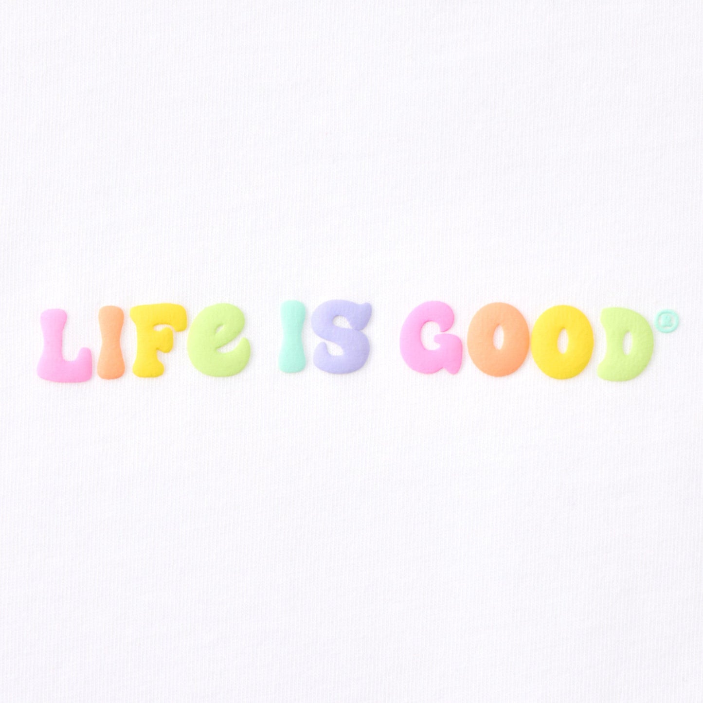 Kids Checkered Smiles Long Sleeve Crusher Tee