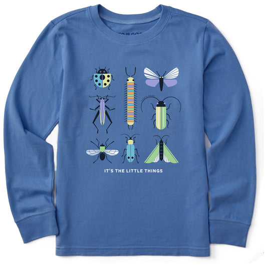 Kids It's the Little Things Bugs Long Sleeve Crusher Tee