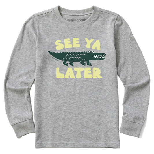 Kids See Ya Later Alligator Long Sleeve Crusher Tee