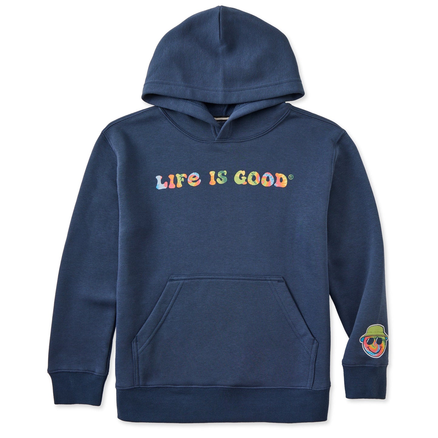 Kids Groovy LIG Tie Dye Good Vibes Fleece Hoodie