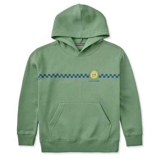 Kids Sunny Checkerboard Good Vibes Fleece Hoodie