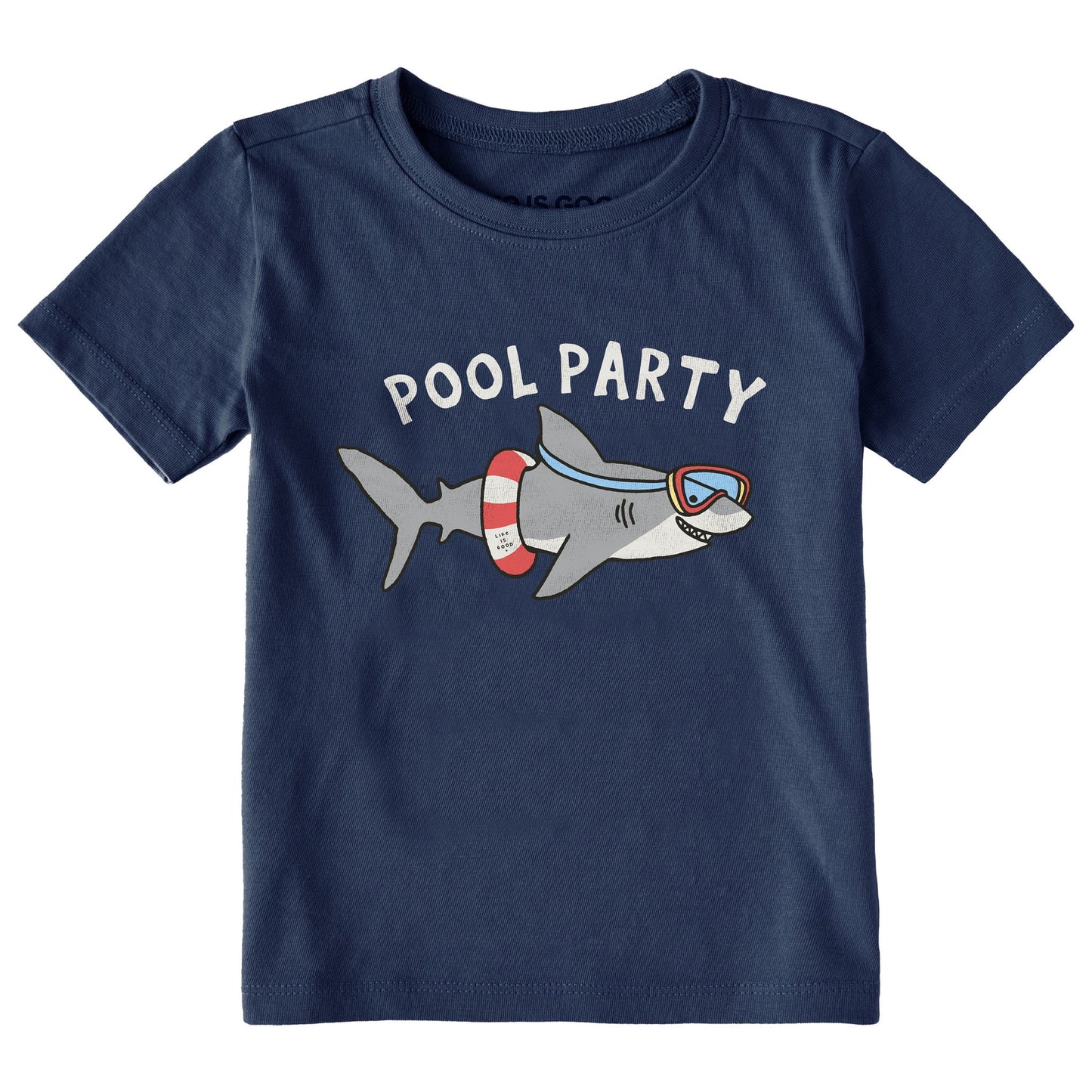 Toddler Shark Pool Party Short Sleeve Crusher Tee