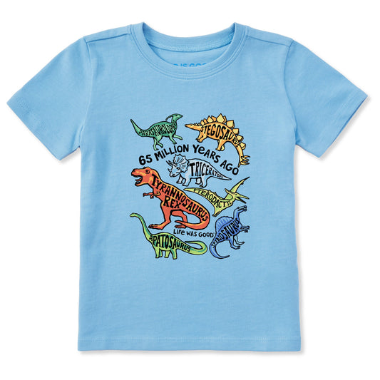 Toddler Life was Good for Dinosaurs Short Sleeve Crusher Tee