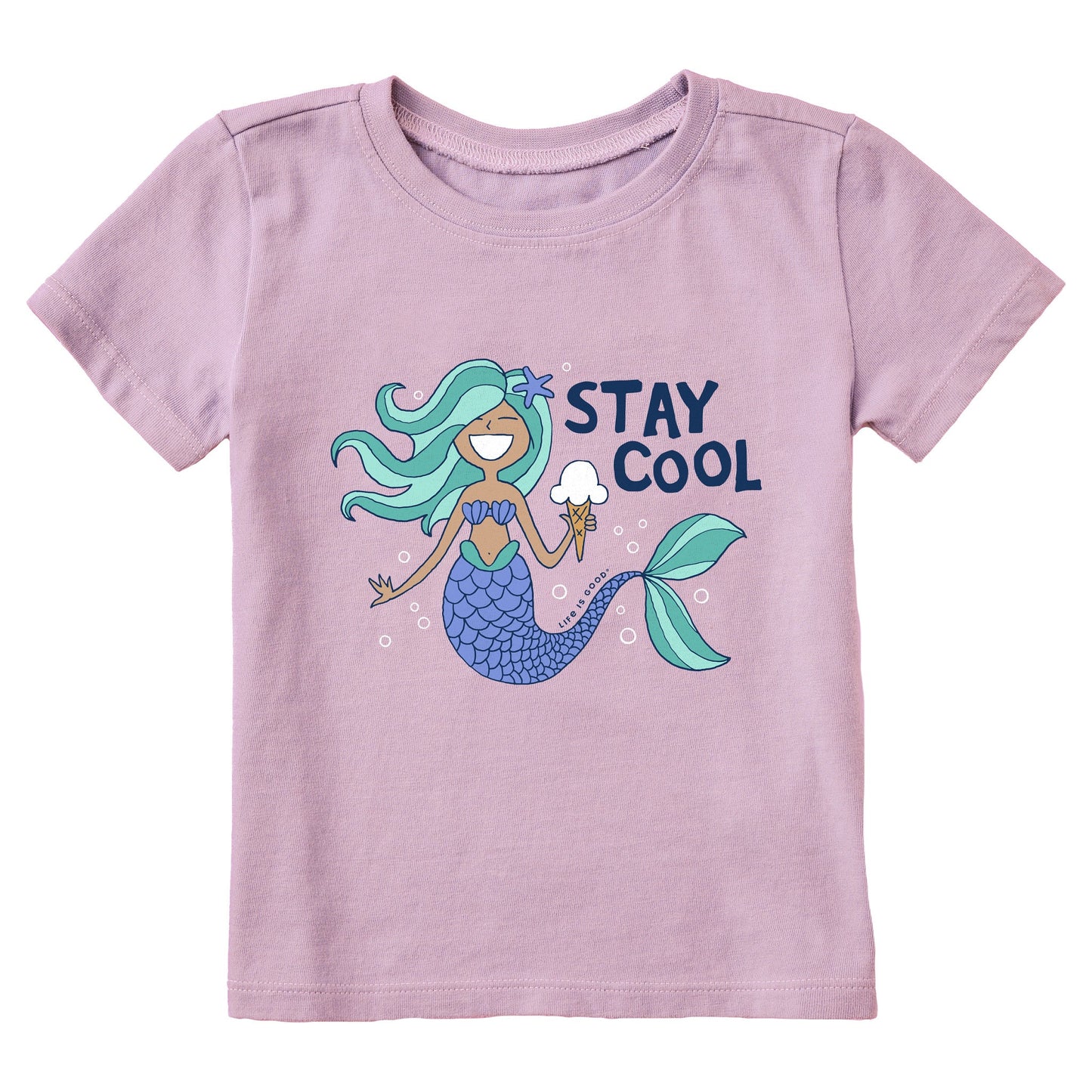 Toddler Stay Cool Mermaid Short Sleeve Crusher Tee