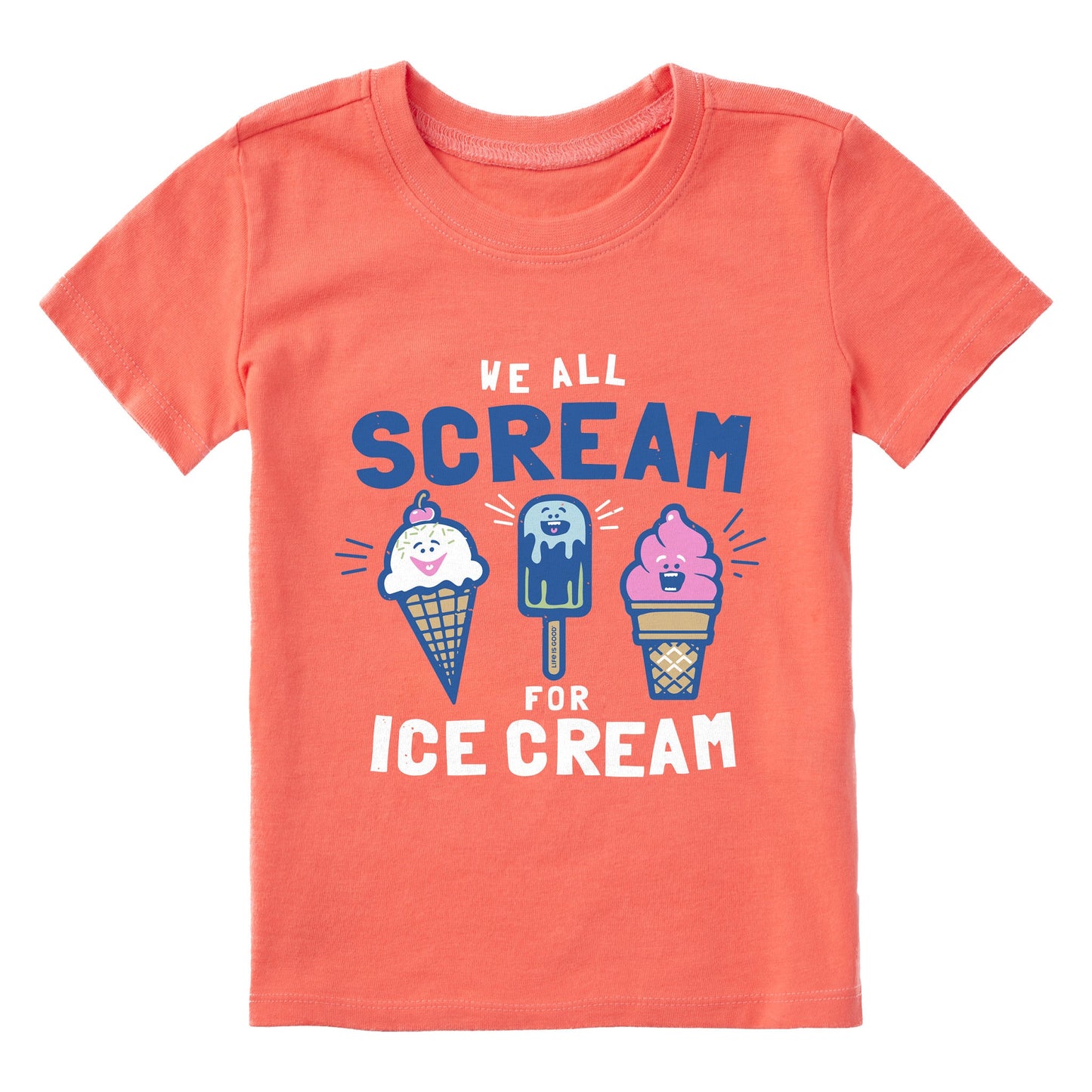 Toddler We All Scream for Ice Cream Short Sleeve Crusher Tee