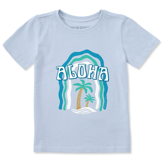 Toddler Aloha Palms Short Sleeve Crusher Tee