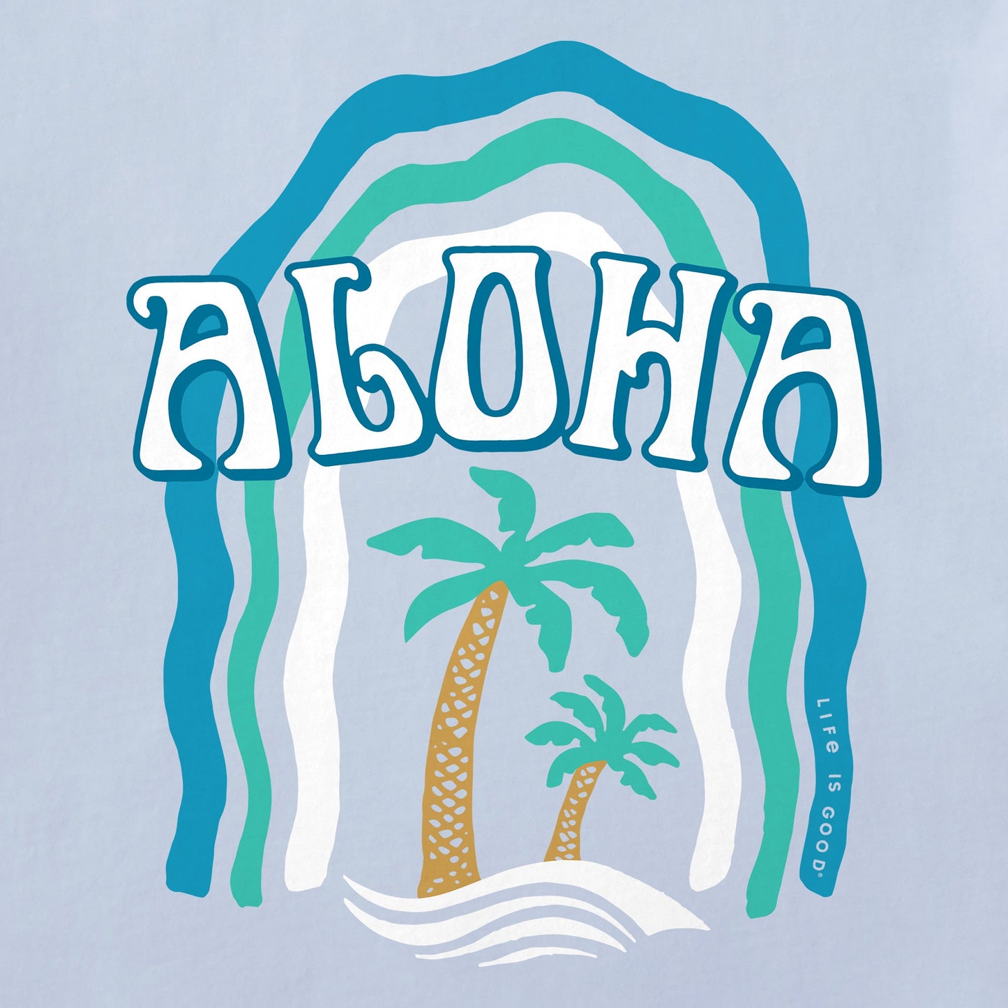 Toddler Aloha Palms Short Sleeve Crusher Tee