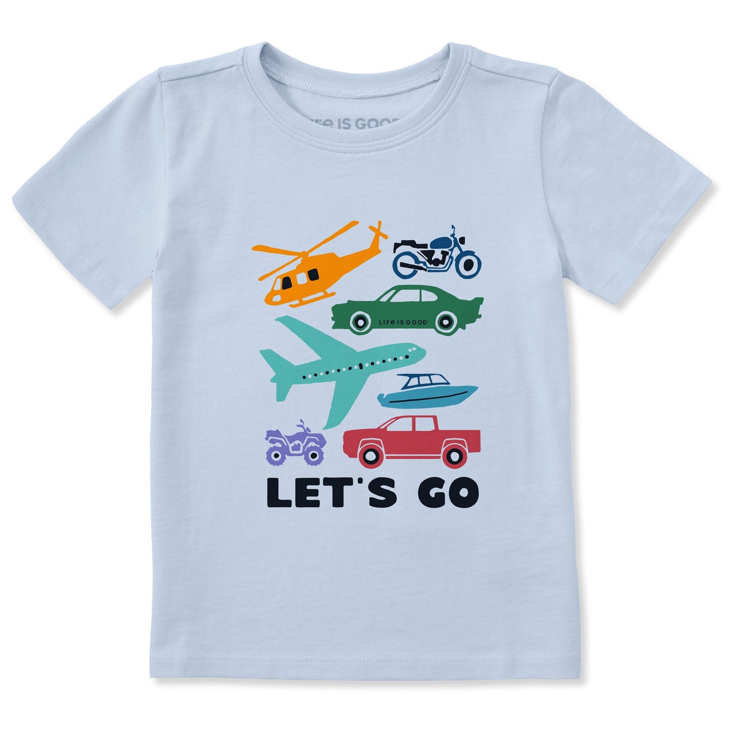 Toddler Let's Go Vehicles Short Sleeve Crusher Tee