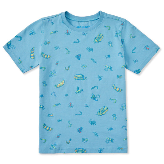 Toddler Doodle Bug Pattern Short Sleeve Crusher Tee