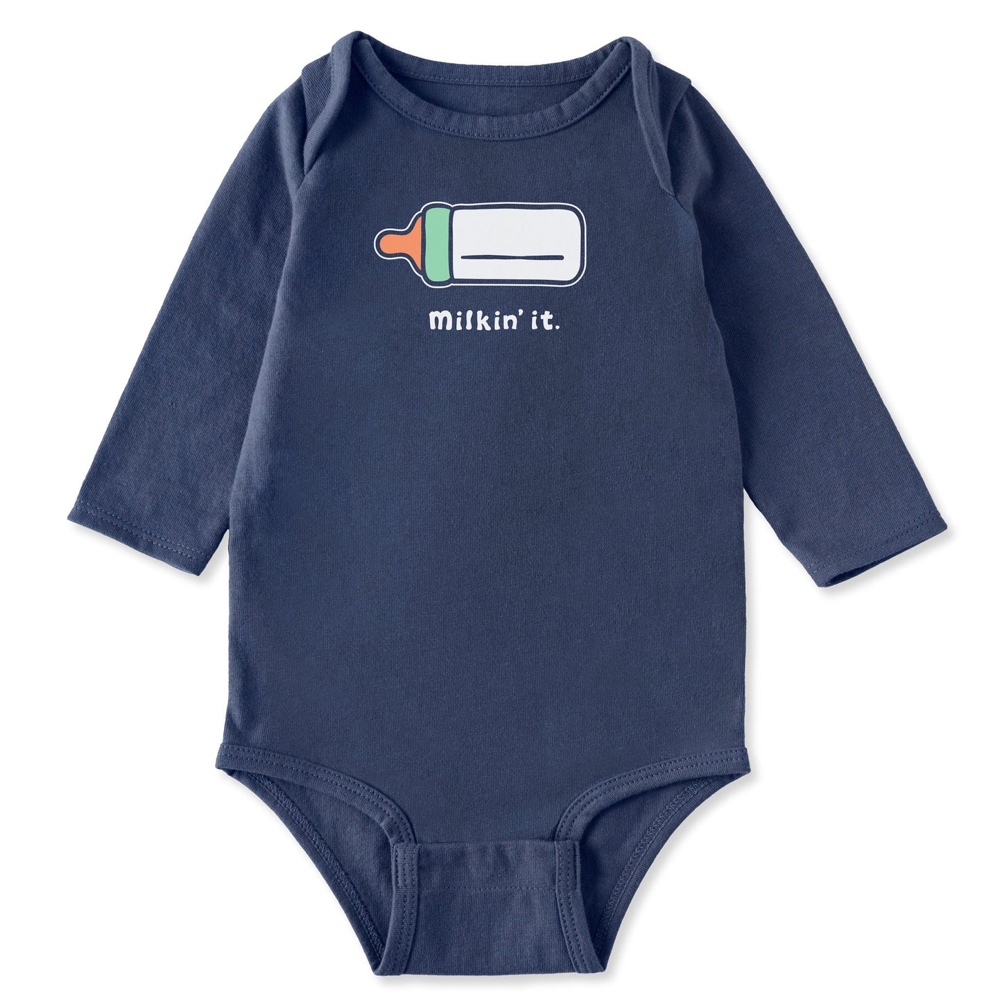 Baby Milkin It Long Sleeve Crusher Bodysuit