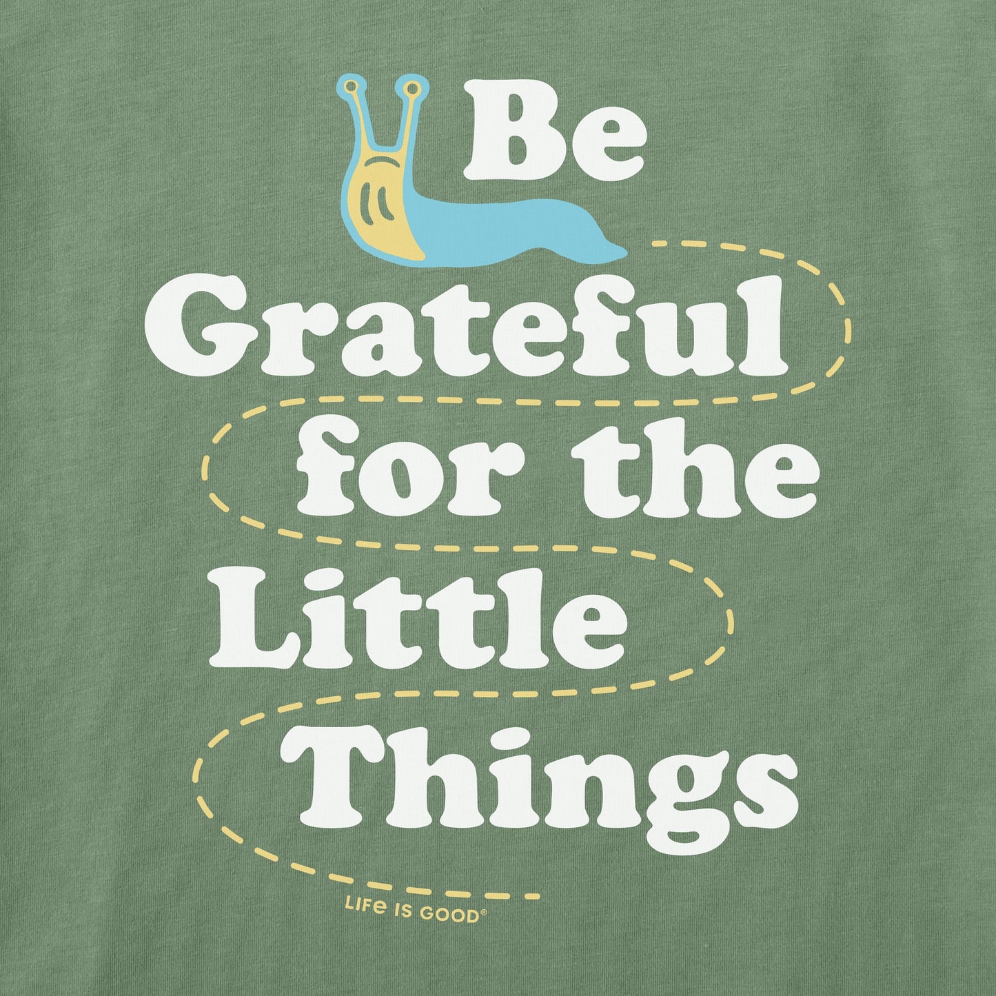 Baby Be Grateful for the Little Things Slug Long Sleeve Crusher Bodysuit