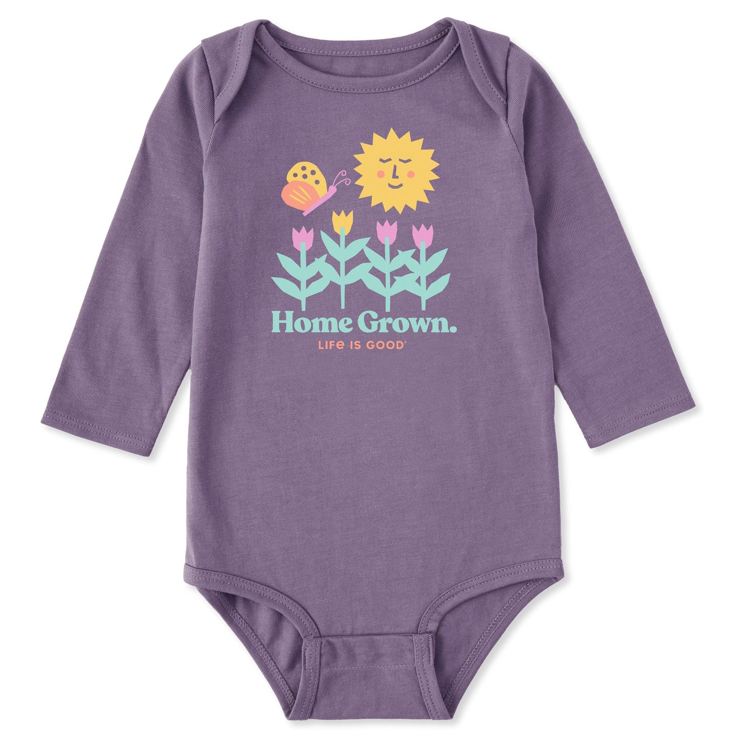 Baby Home Grown Garden Long Sleeve Crusher Bodysuit