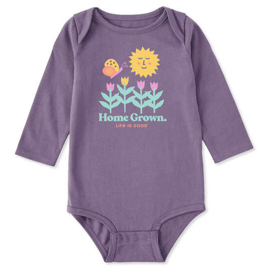 Baby Home Grown Garden Long Sleeve Crusher Bodysuit