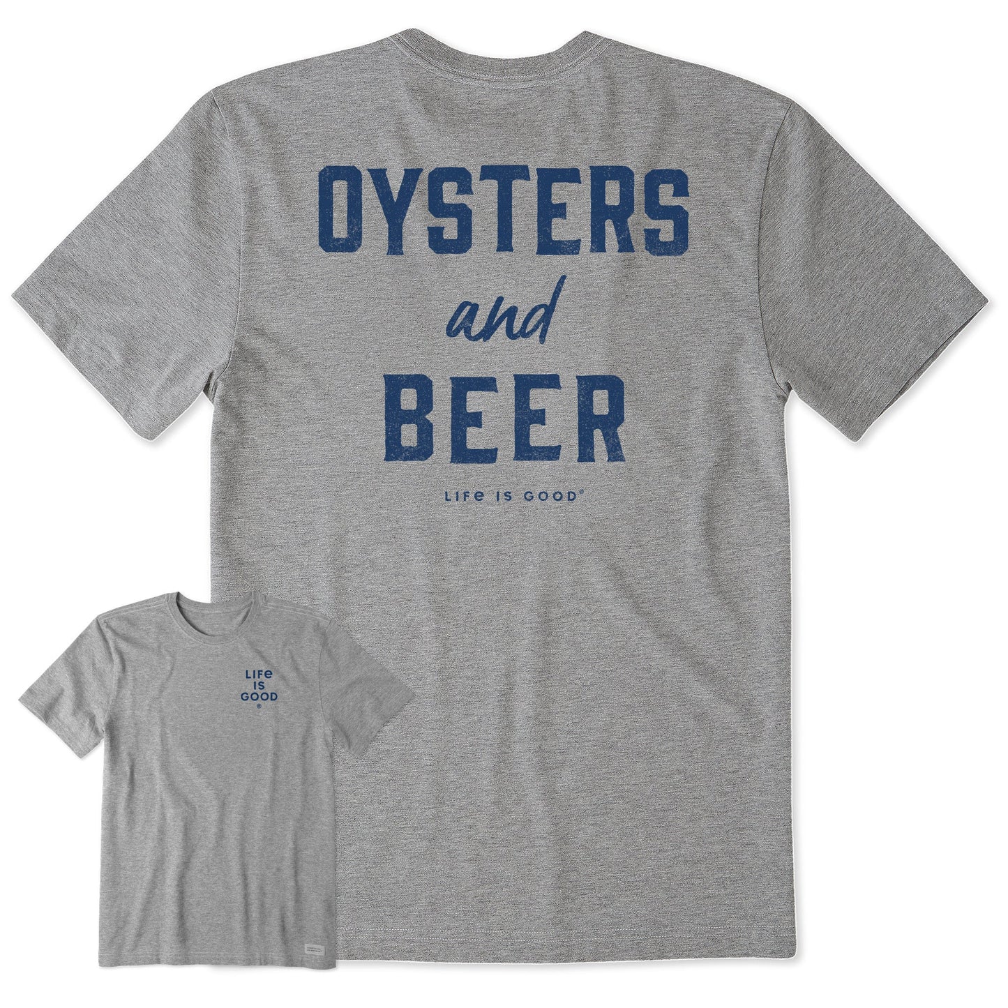 Men's Oysters and Beer Short Sleeve Crusher Tee