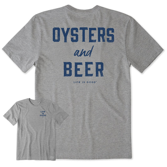 Men's Oysters and Beer Short Sleeve Crusher Tee
