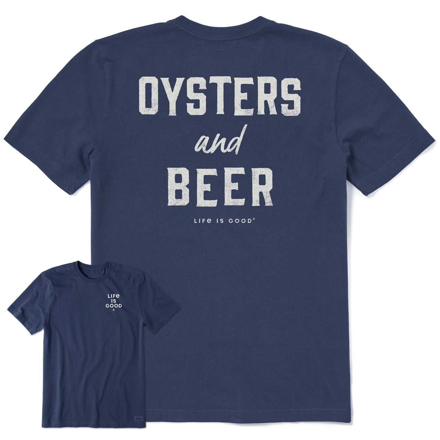 Men's Oysters and Beer Short Sleeve Crusher Tee