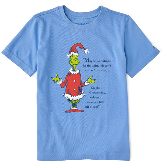 Kids Grinch Meaning of Christmas Short Sleeve Crusher Tee