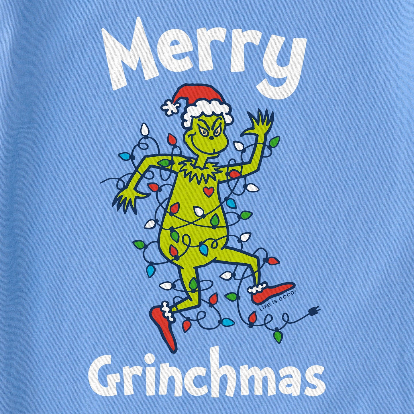 Kids Grinch Making Spirits Bright Long Sleeve Crusher Tee