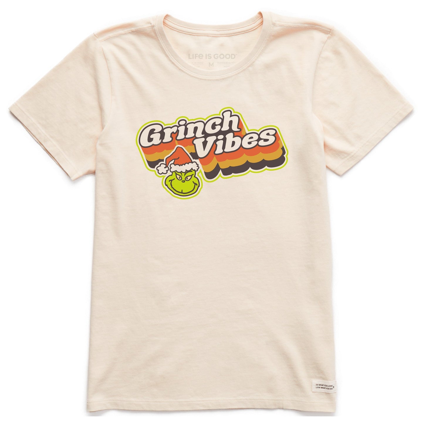 Women's Stripey Grinch Vibes Short Sleeve Crusher Tee