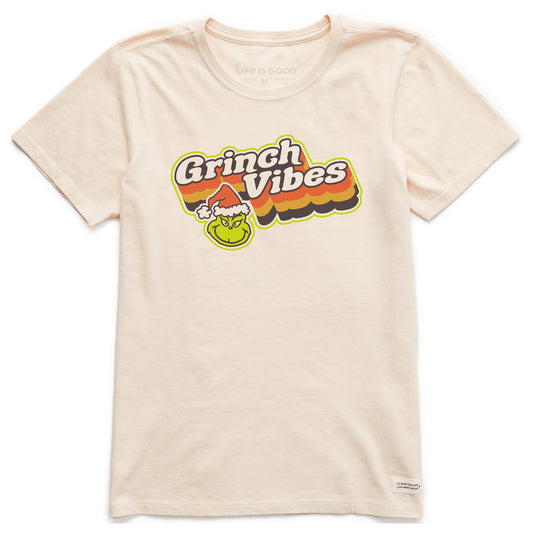 Women's Stripey Grinch Vibes Short Sleeve Crusher Tee