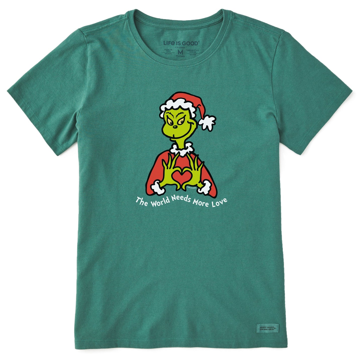 Women's World Needs More Love Grinch Short Sleeve Crusher Tee