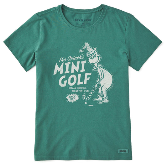Women's Grinch's Mini Golf Short Sleeve Crusher Tee