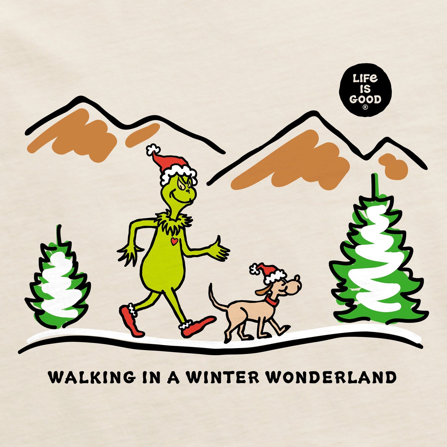 Men's Grinch and Max Scape Short Sleeve Crusher Tee