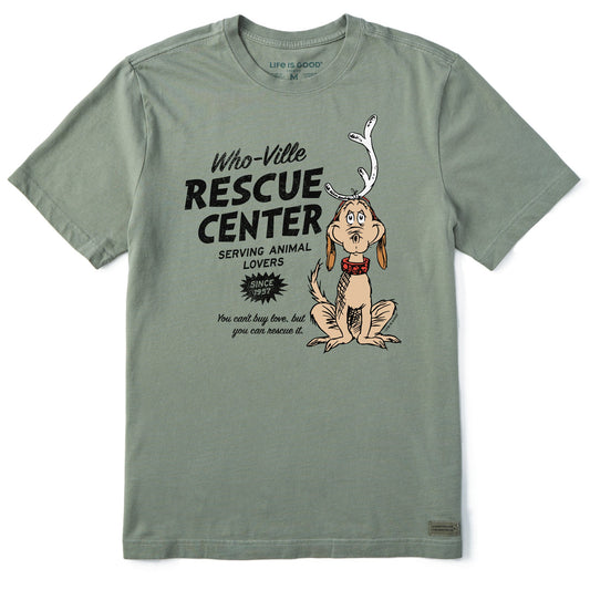 Men's WhoVille Rescue Center In Color Short Sleeve Crusher Tee
