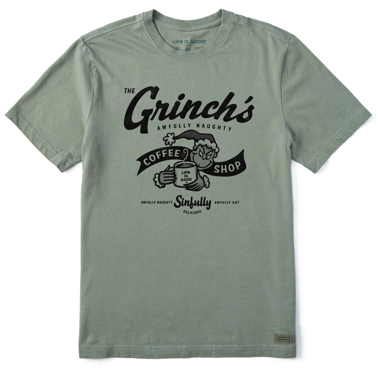 Men's Grinch Coffee Shop Short Sleeve Crusher Tee